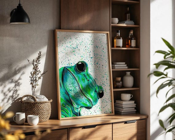 Frog Art Print ‘Monty’