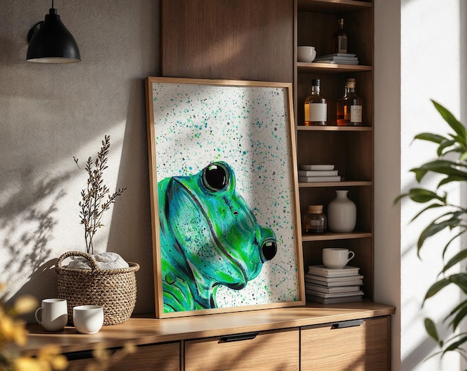 Frog Art Print ‘Monty’