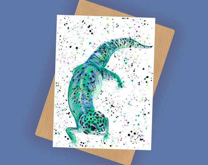 Leopard Gecko ‘Ziggy’ Greeting Card