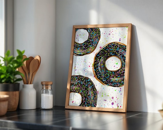 Sprinkle Doughnuts Art Print