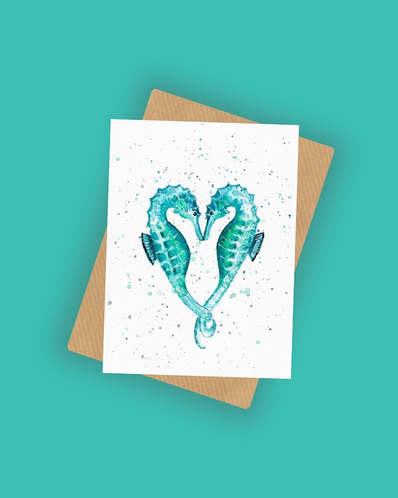 Seahorses Greeting Card