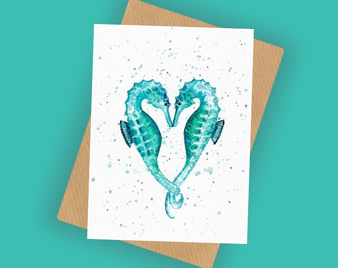 Seahorses Greeting Card