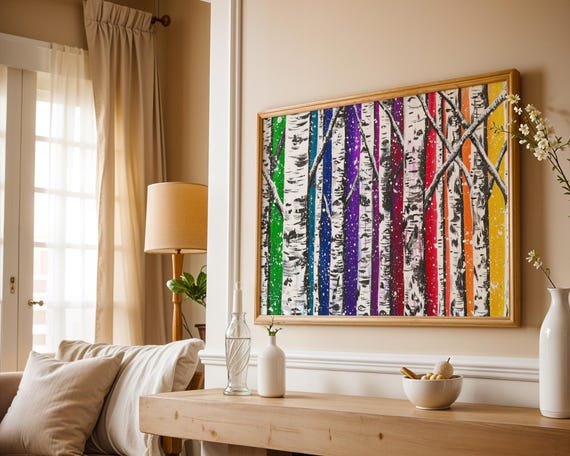 Rainbow Forest Art Print