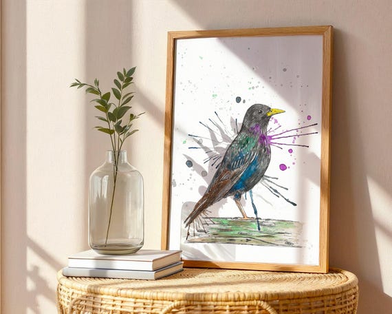 Starling Art Print
