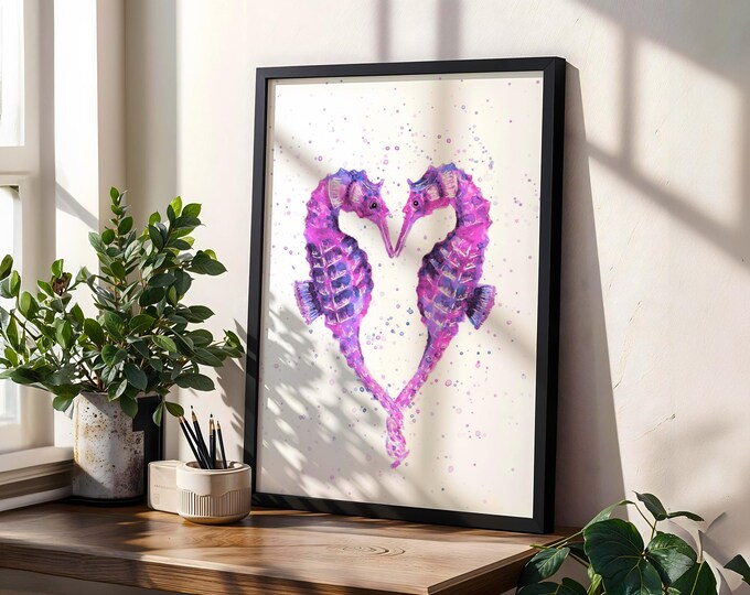 Seahorses Art Print