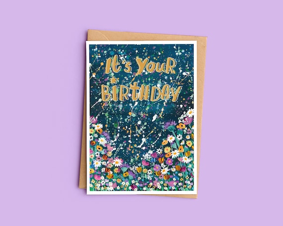 Wildflower Birthday Card