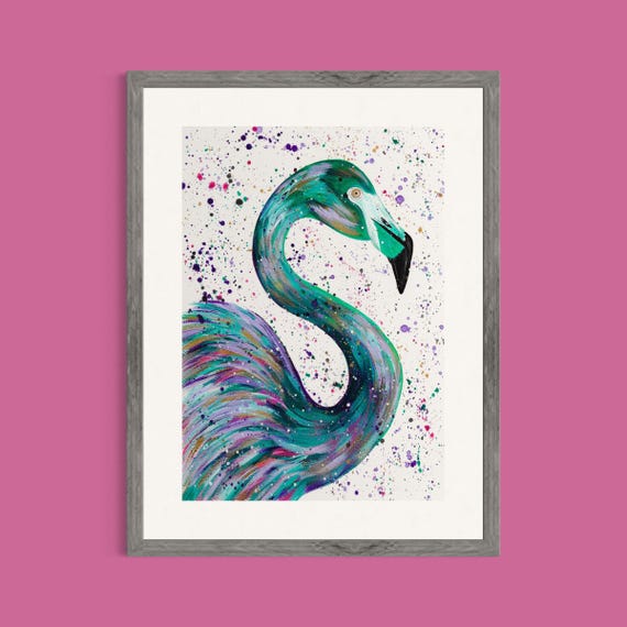 Flamingo Art Print ‘Hugh’