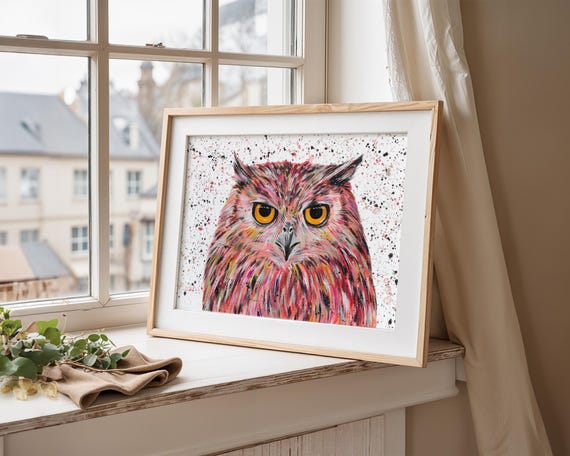 Tawny Owl Art Print ‘Benji’
