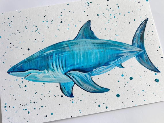 Great White Shark Painting