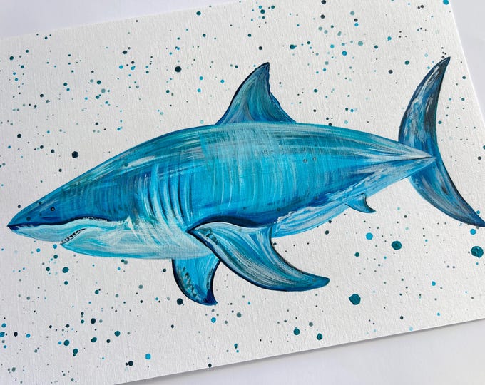 Great White Shark Painting