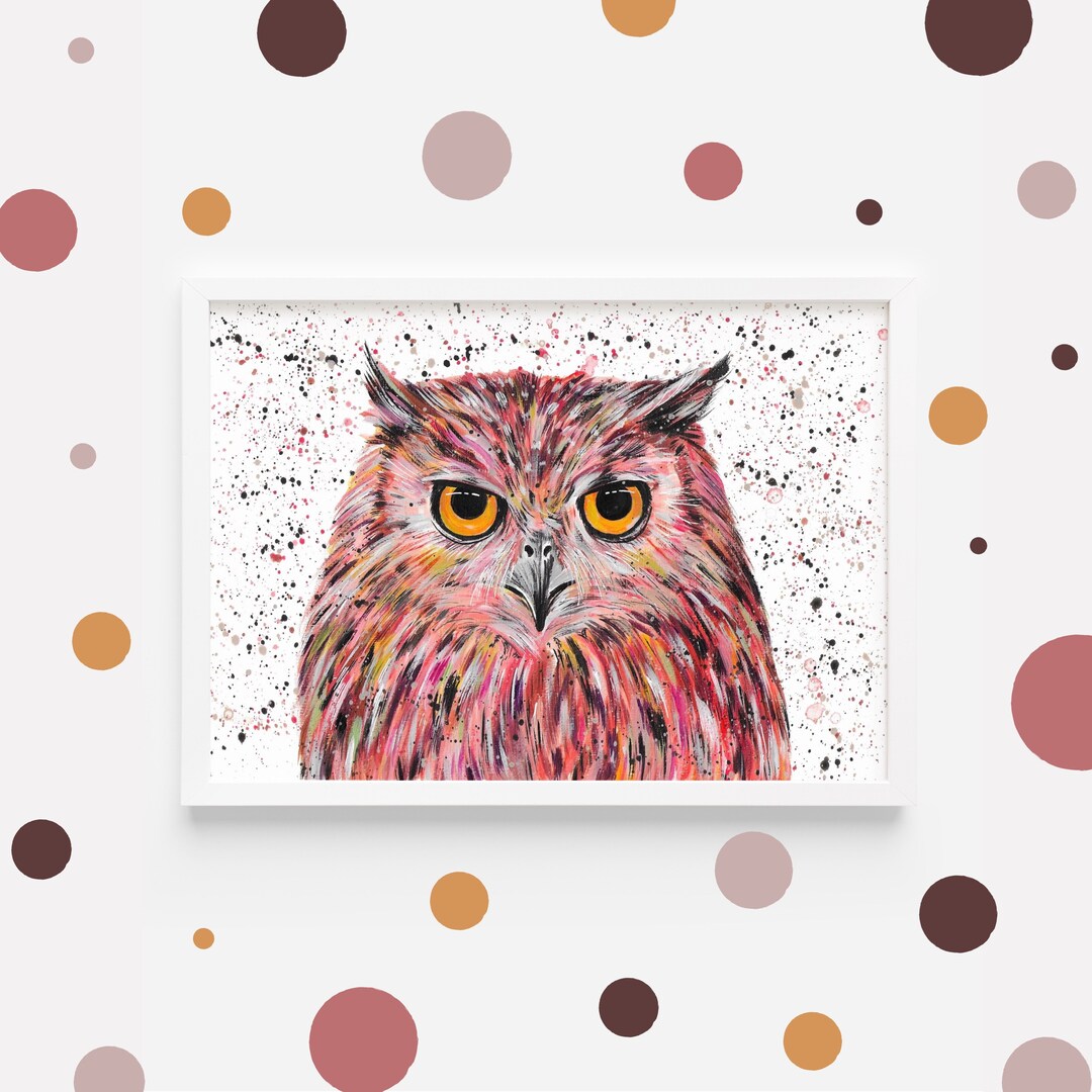 Peinture Par Numéros Hibou Enfant – Kit 20x20cm Avec Cadre & Chevalet, Idéal Débutants