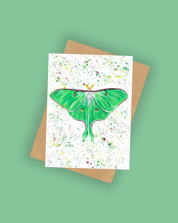 Luna Moth Greeting Card