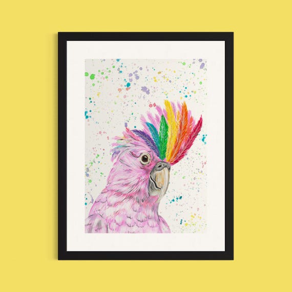 Pride Cockatoo Art Print ‘Queenie’