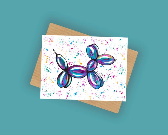 Balloon Dog Birthday Card
