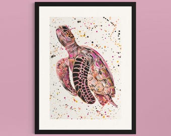 Sea Turtle Art Print ‘Azura’