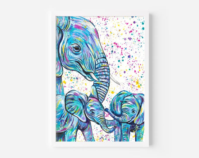Elephant Family Original Painting