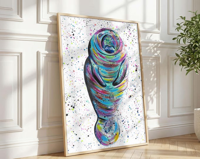 Manatee Art Print ‘Bertie’
