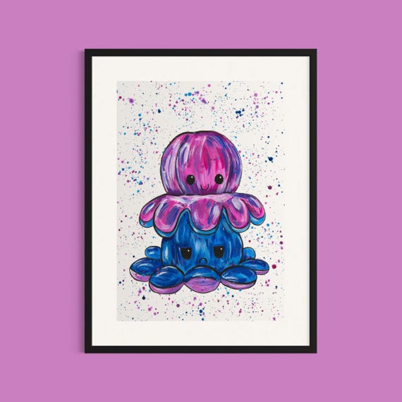 Happy Octopus Art Print