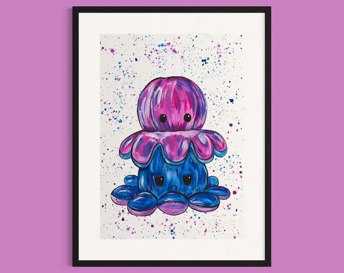 Happy Octopus Art Print