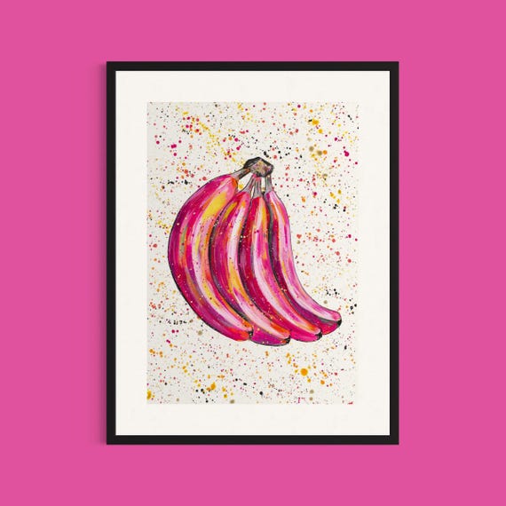 Pink Bananas Art Print