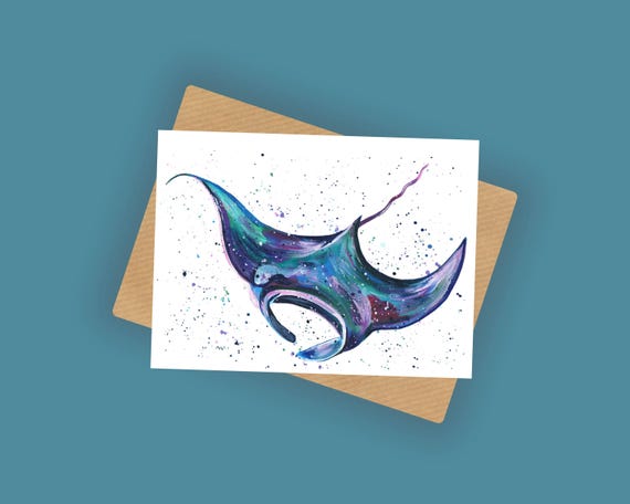 Mantaray Greeting Card