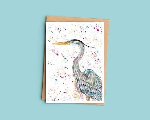 Heron Greetings Card
