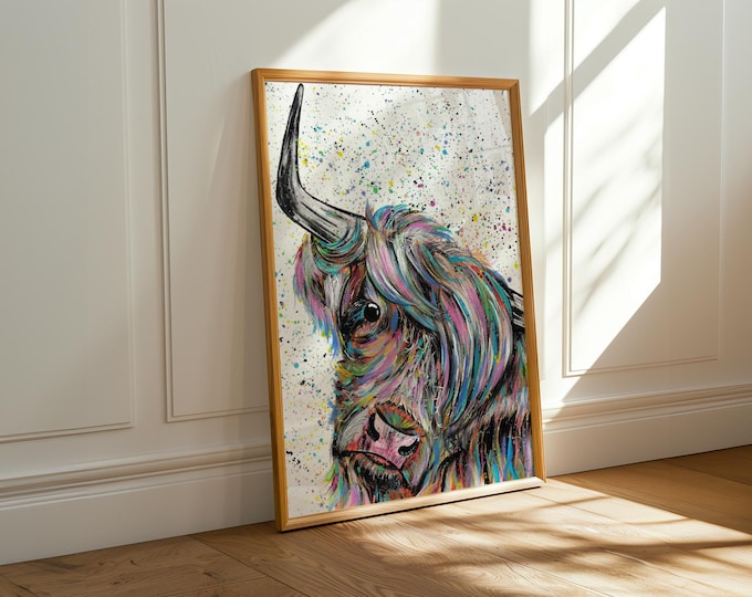 Highland Cow Art Print ‘Annie’