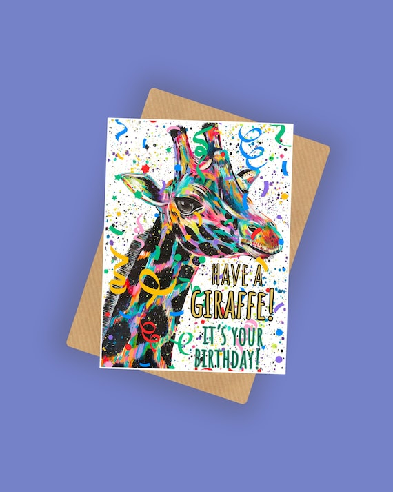 Giraffe Birthday Card