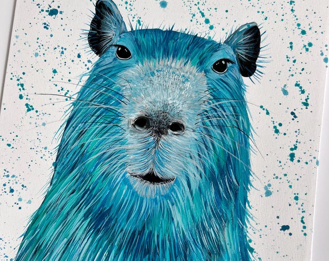 Happy Capybara Original Painting