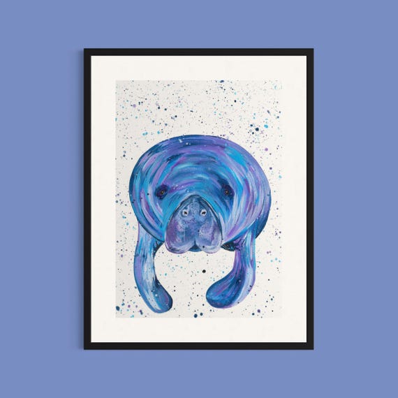 Manatee Art Print ‘Barry’