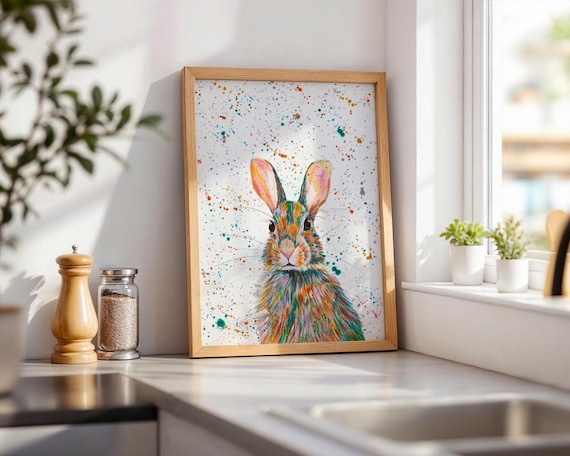 Wild Rabbit Art Print ‘Dougie’