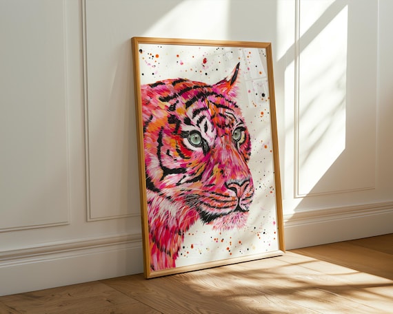 Pink Tiger Art Print
