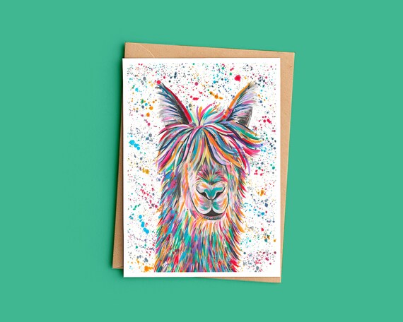 Llama Greetings Card