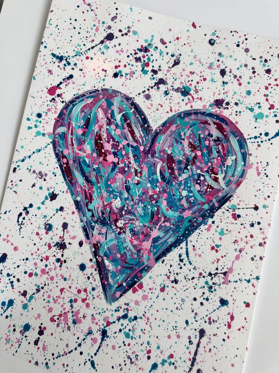Abstract Heart Original Painting