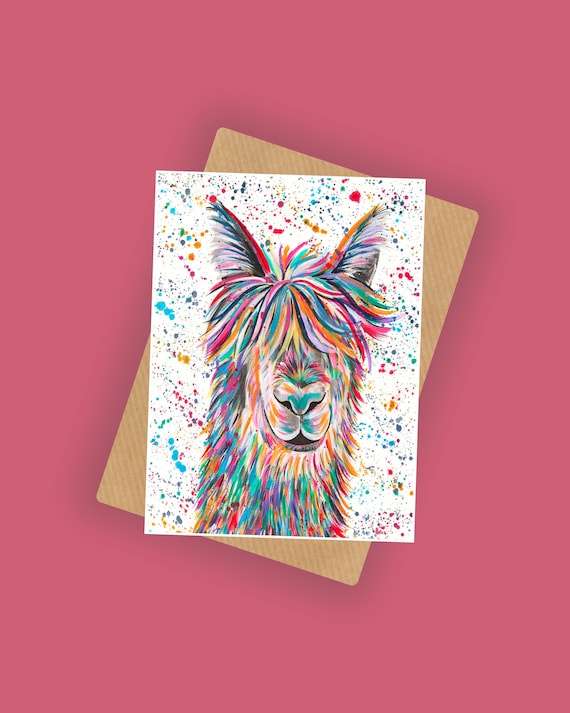 Llama Greetings Card