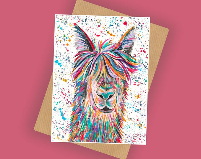 Llama Greetings Card