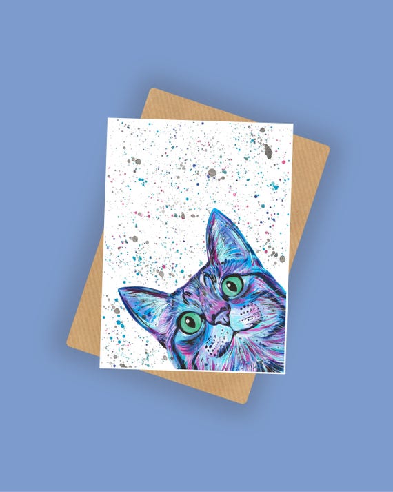 Curious Cat Birthday Card