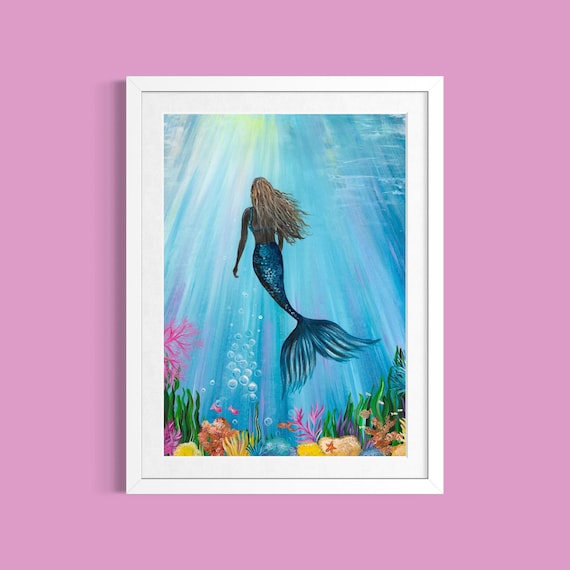 Mermaid Art Print ‘Beneath the Waves’
