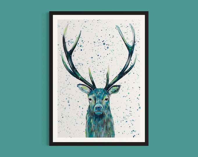 Majestic Stag Art Print ‘Patrick’