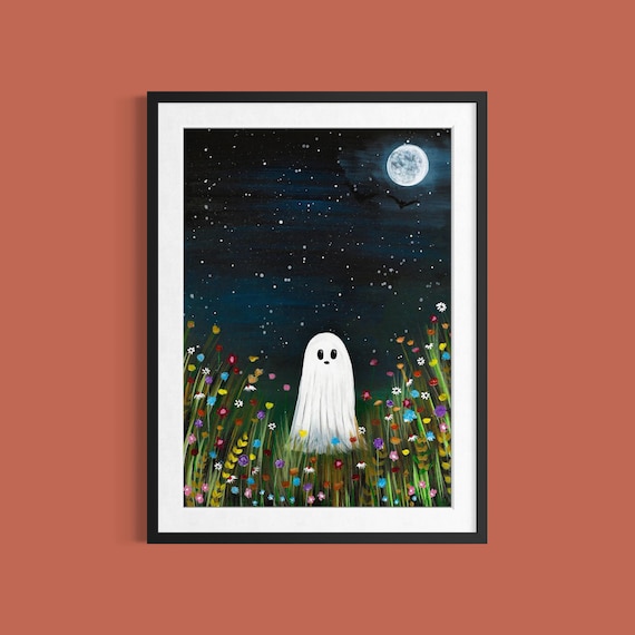 Halloween Wildflowers Art Print