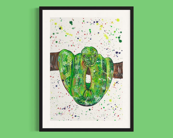 Snake Art Print ‘Basil’