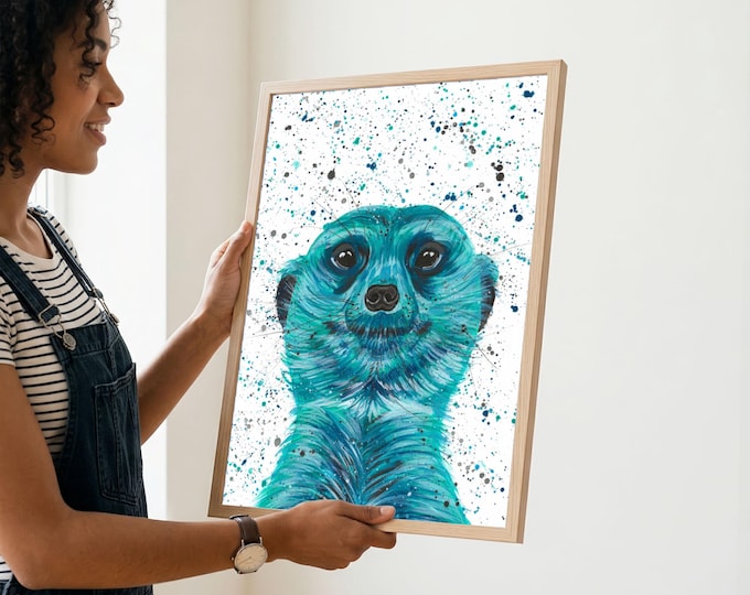Meerkat Art Print ‘Derek’