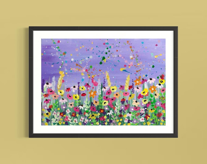 Wildflowers Art Print ‘Spring Pastels’