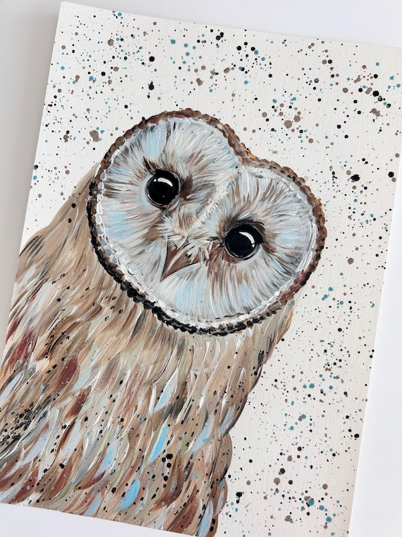 Original Owl Acrylic Painting