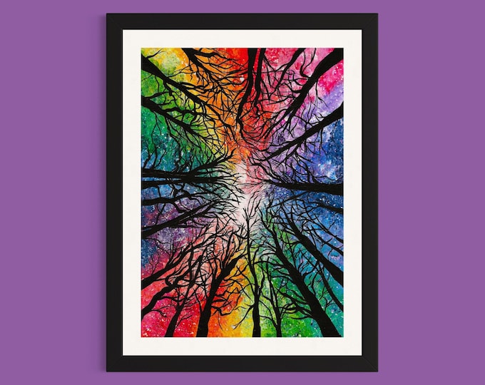 Rainbow Forest Art Print