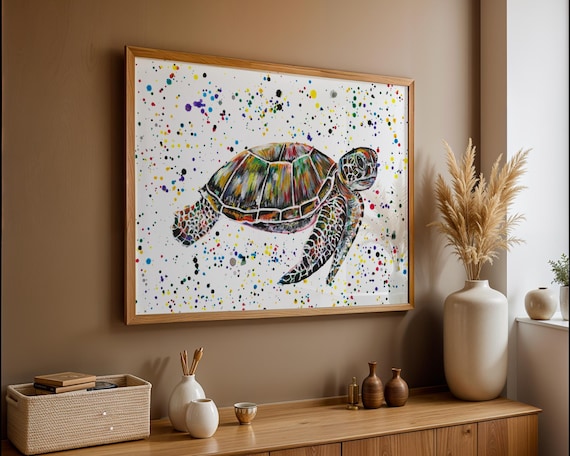 Sea Turtle Art Print ‘Ronnie’
