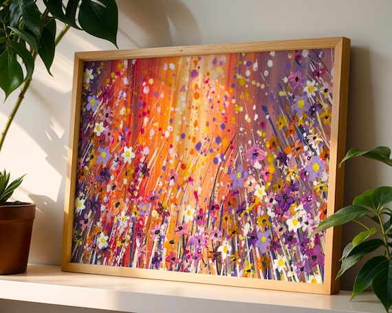 Wildflowers Art Print ‘Sunset Chaos’