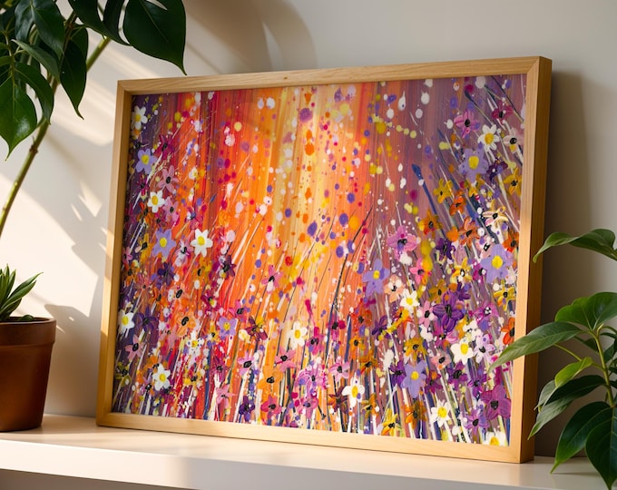 Wildflowers Art Print ‘Sunset Chaos’