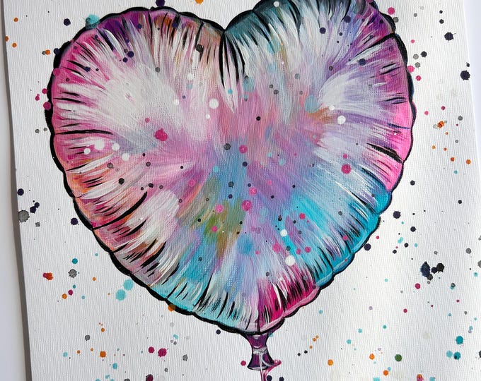 Balloon Heart Original Painting