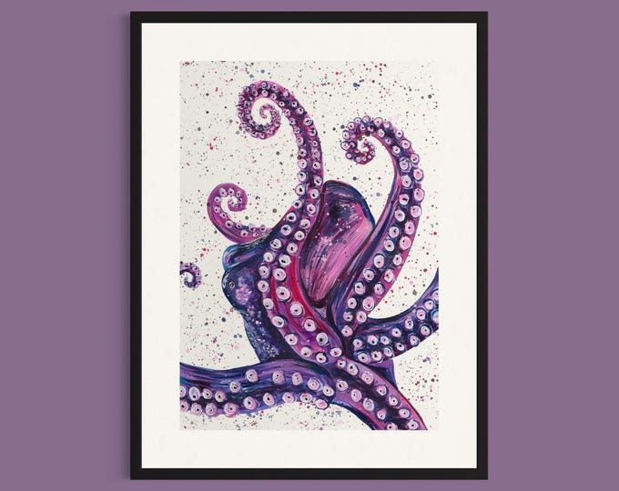 Octopus Art Print ‘Lucille’